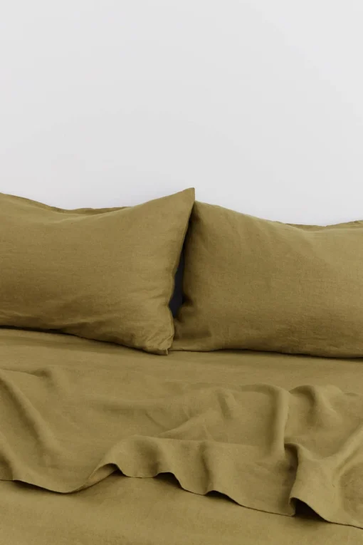 Linen Duvet Cover Olive