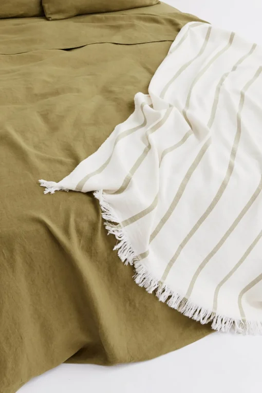 Linen Duvet Cover Olive