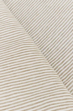 Linen Duvet Cover Olive Stripe