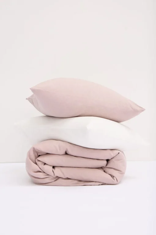 Linen European Pillow Case Rose