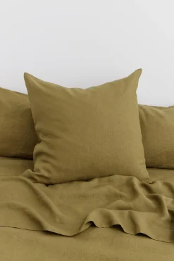 Linen European Pillow Case Olive