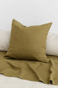 Linen European Pillow Case Olive