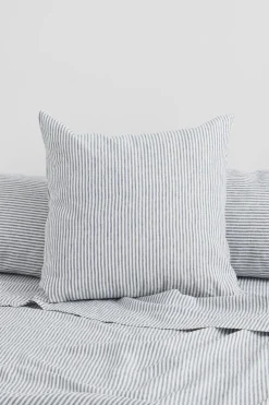 Linen European Pillow Case Ocean Stripe