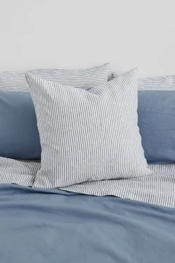 Linen European Pillow Case Ocean Stripe