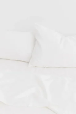 Linen Fitted Sheet White