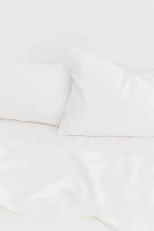 Linen Fitted Sheet White