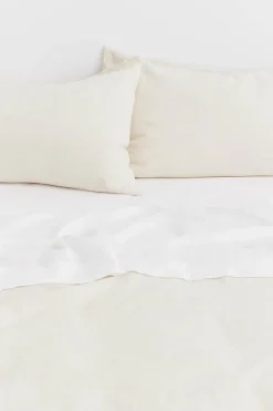 Linen Fitted Sheet White
