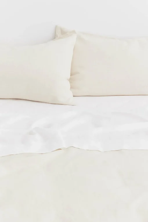 Linen Fitted Sheet White