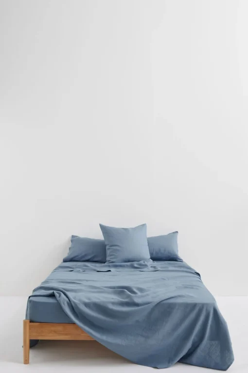 Linen Flat Sheet Ocean