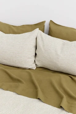 Linen Flat Sheet Olive