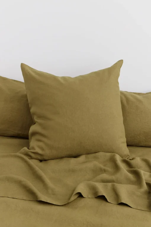 Linen Flat Sheet Olive