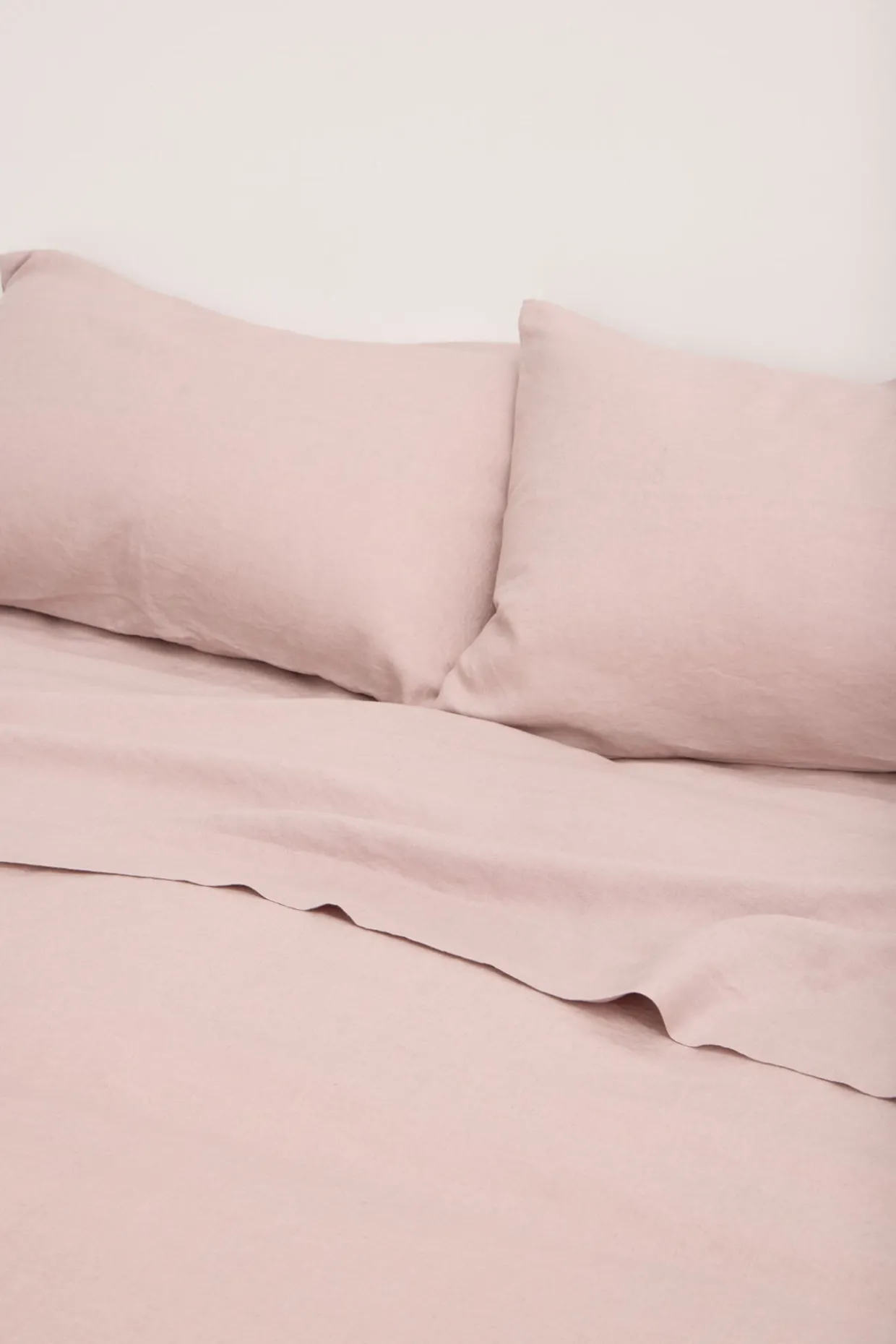 Linen Flat Sheet Rose