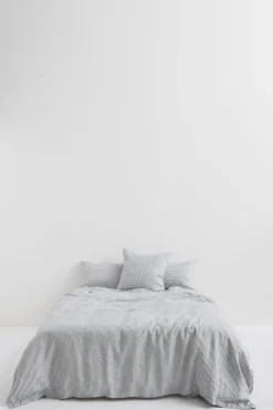 Linen Standard Pillow Cases Ocean Stripe