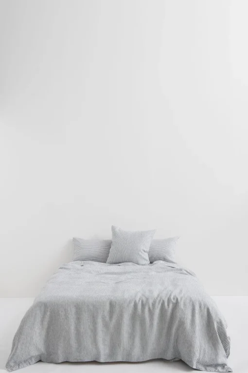 Linen Standard Pillow Cases Ocean Stripe