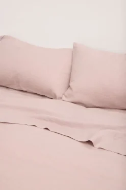 Linen Standard Pillow Cases Rose