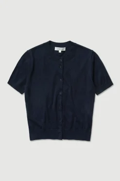 Semra Cotton Cashmere Short Sleeve Cardigan