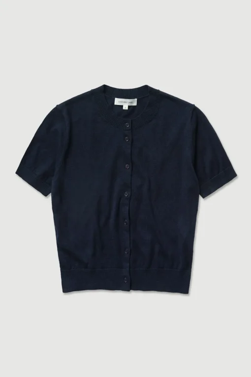 Semra Cotton Cashmere Short Sleeve Cardigan