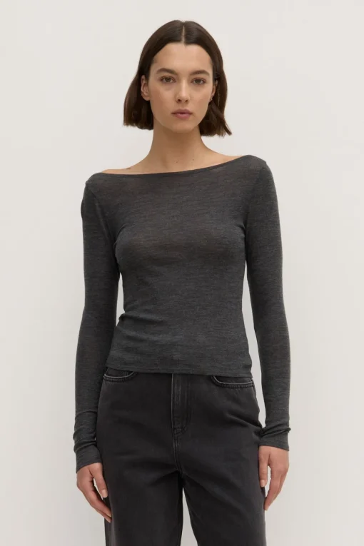 Shannon Wool Bateau Long Sleeve Top