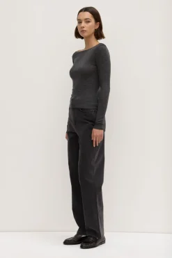 Shannon Wool Bateau Long Sleeve Top