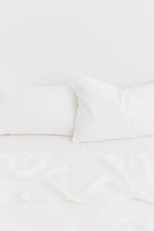 Standard Linen Pillow Cases White
