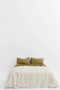 Standard Linen Pillow Cases Olive