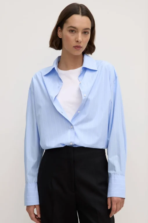 Womens Otis Poplin Stripe Shirt