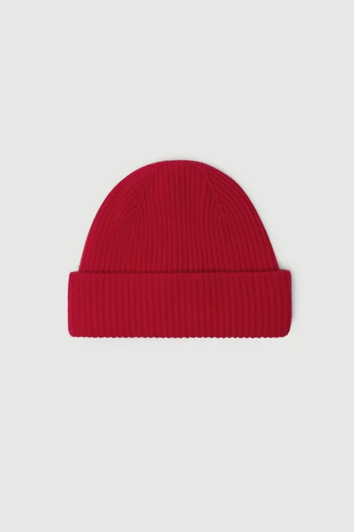 Wool Cashmere Rib Beanie
